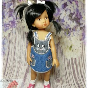 Doll clothes Dianna Effner Boneka 10 "Sundress from denim"