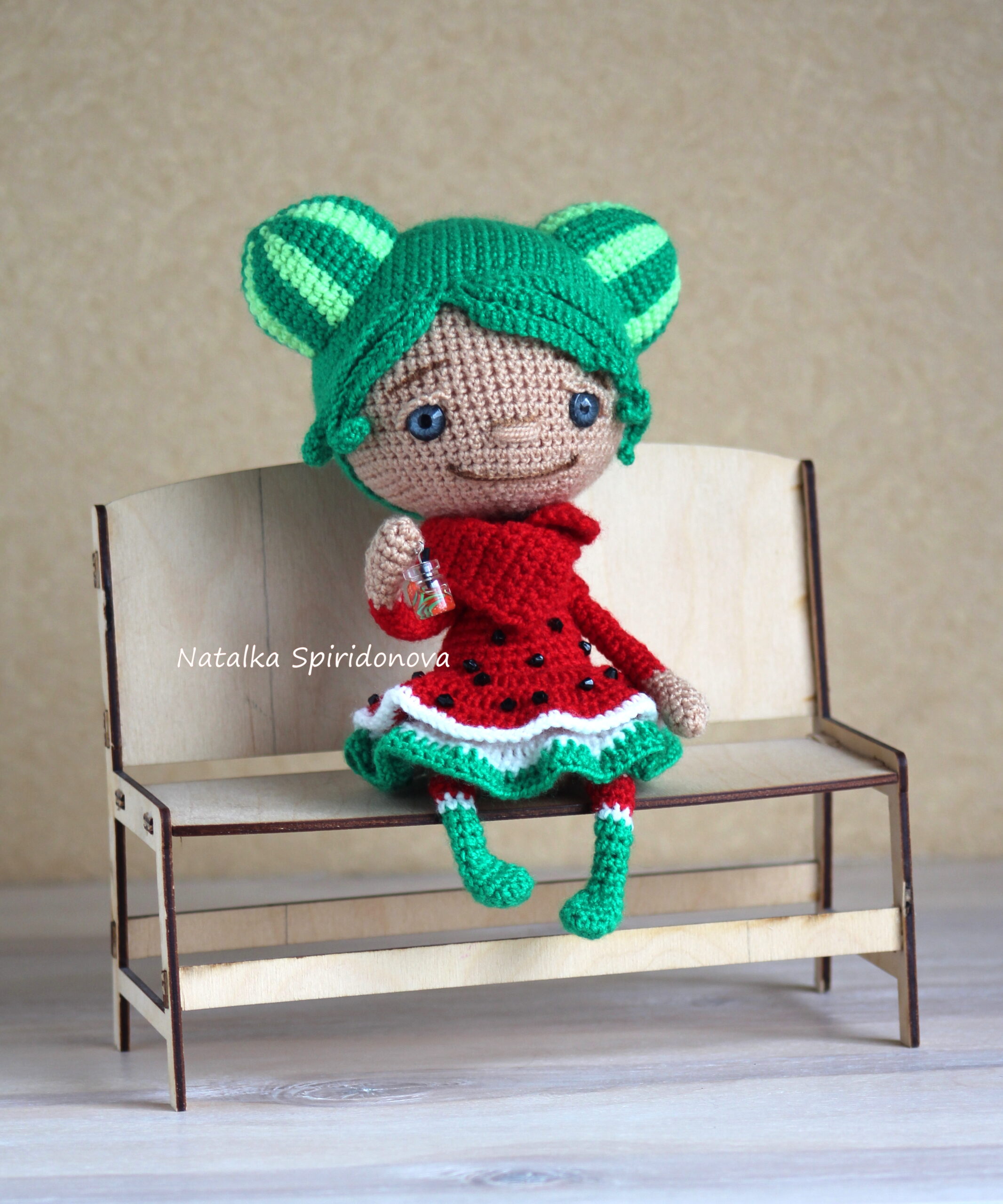 The outlet watermelon doll- Crochet DPF pattern, Amigurumi, Amigurumi pattern English, doll pattern, doll