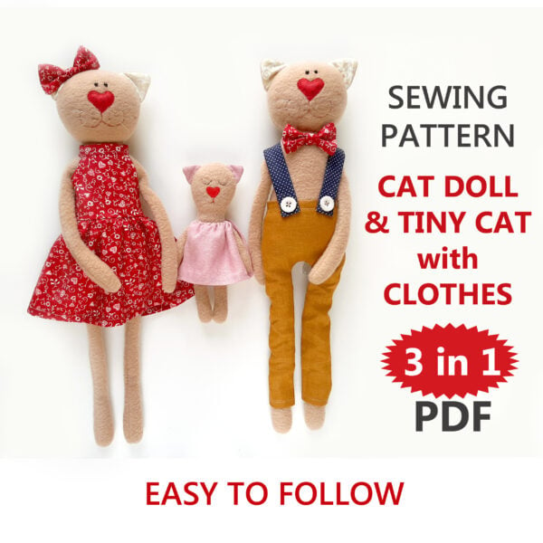 cats family sewing pattern