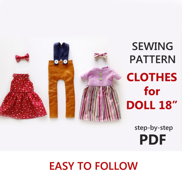1 doll clothes sewing pattern