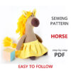 Horse sewing pattern PDF