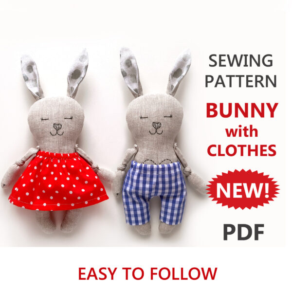 1 new title bunny with clothes