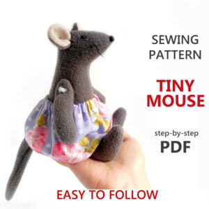 Tiny mouse doll sewing pattern