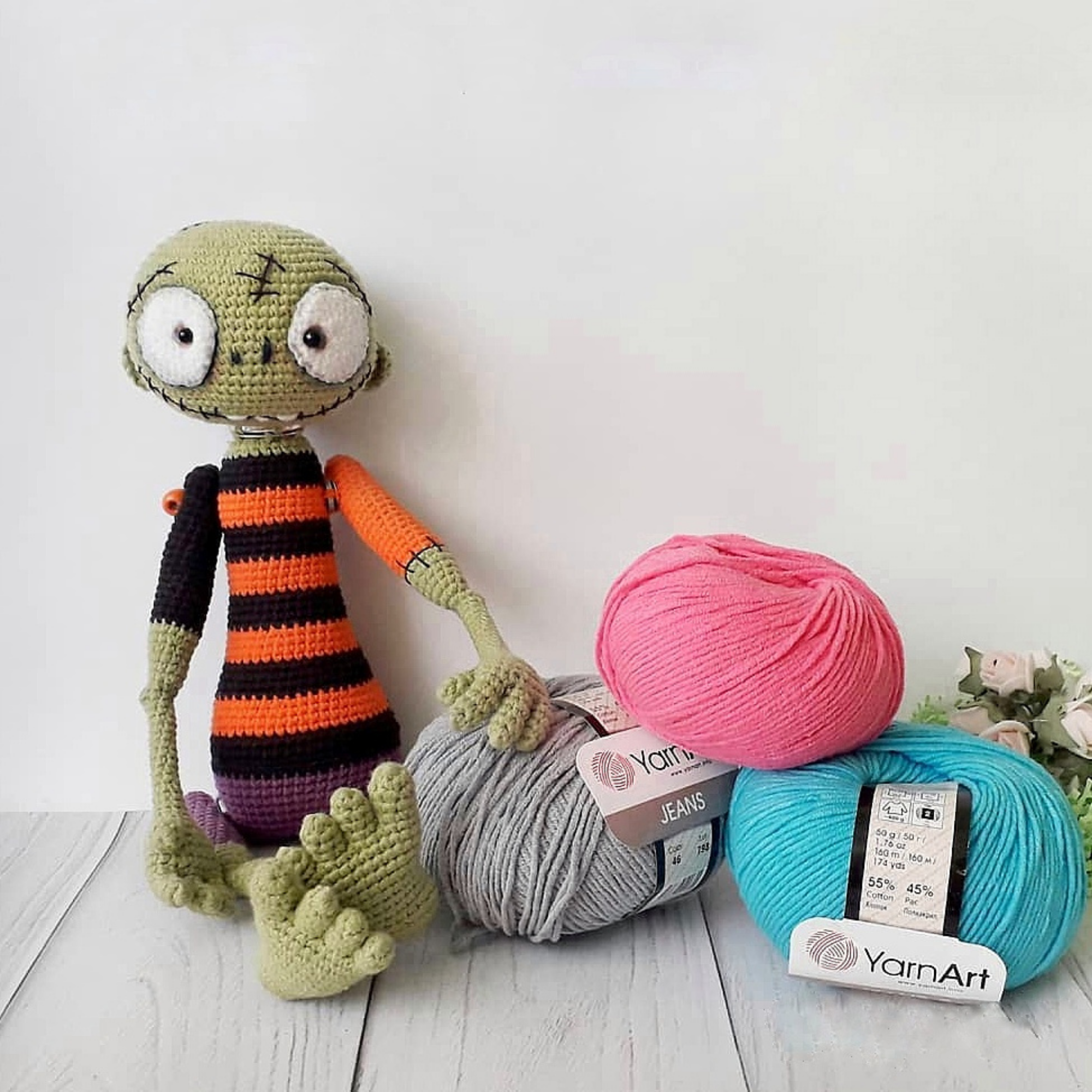 Zombie MITROFAN crochet pattern halloween toy momzombiedoll 3 Zombie MITROFAN