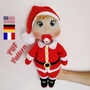 Christmas Lulu crochet doll pattern