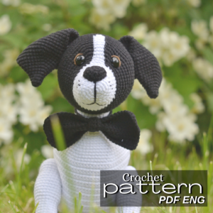 crochet pattern amigurumi dog Russell Terrier animals verma toys patterns