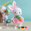 Cute Sunny Crochet Spring Bunny, PDF amigurumi pattern