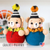 Crochet roly poly bear