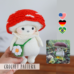 Amazing Crochet Mushroom Dude, PDF amigurumi pattern