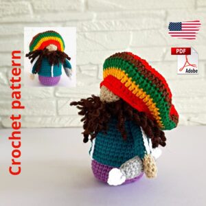 crochet pattern gnome Bob Marley