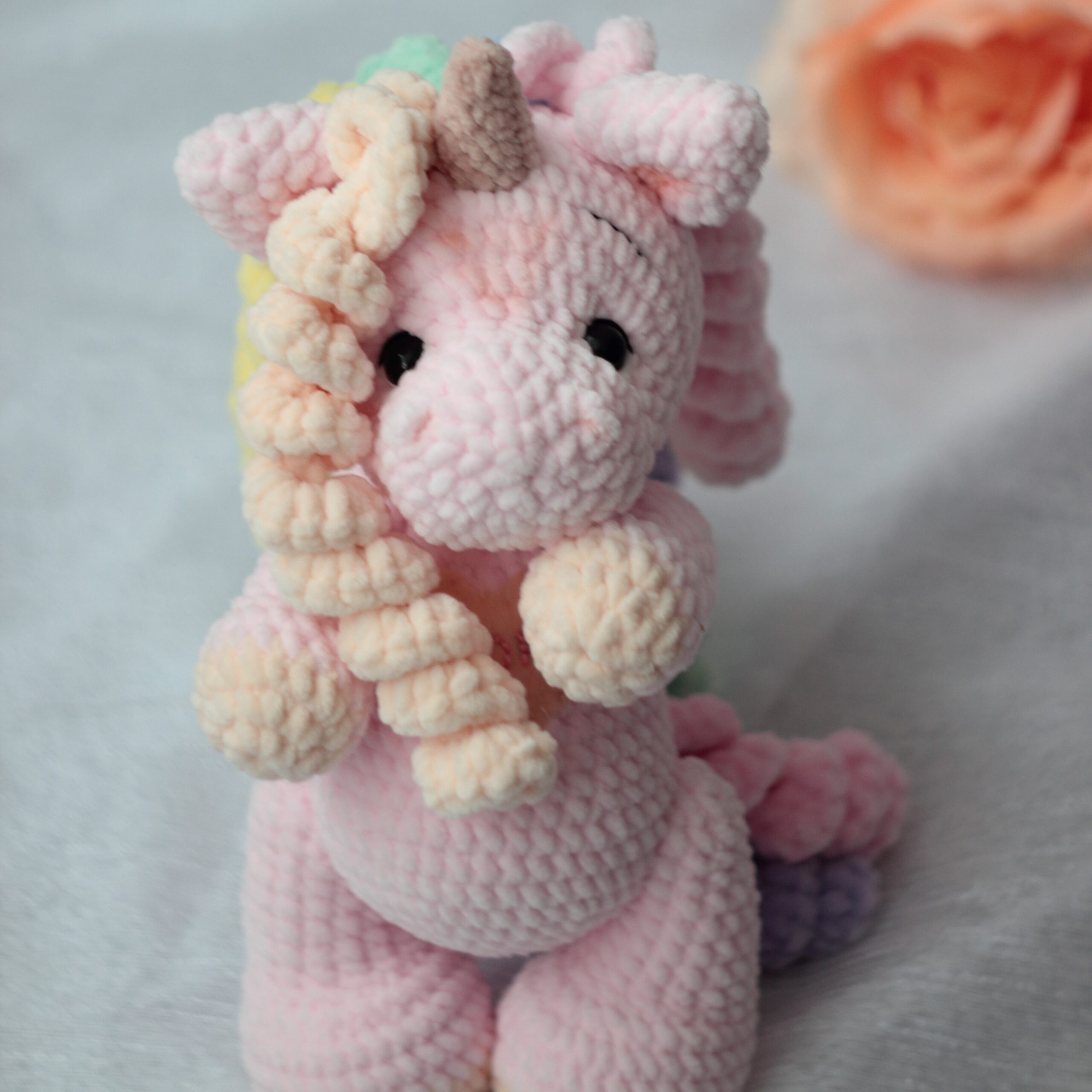 crochet unicorn plush