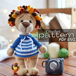 crochet pattern amigurumi safari Alain the lion verma toys patterns