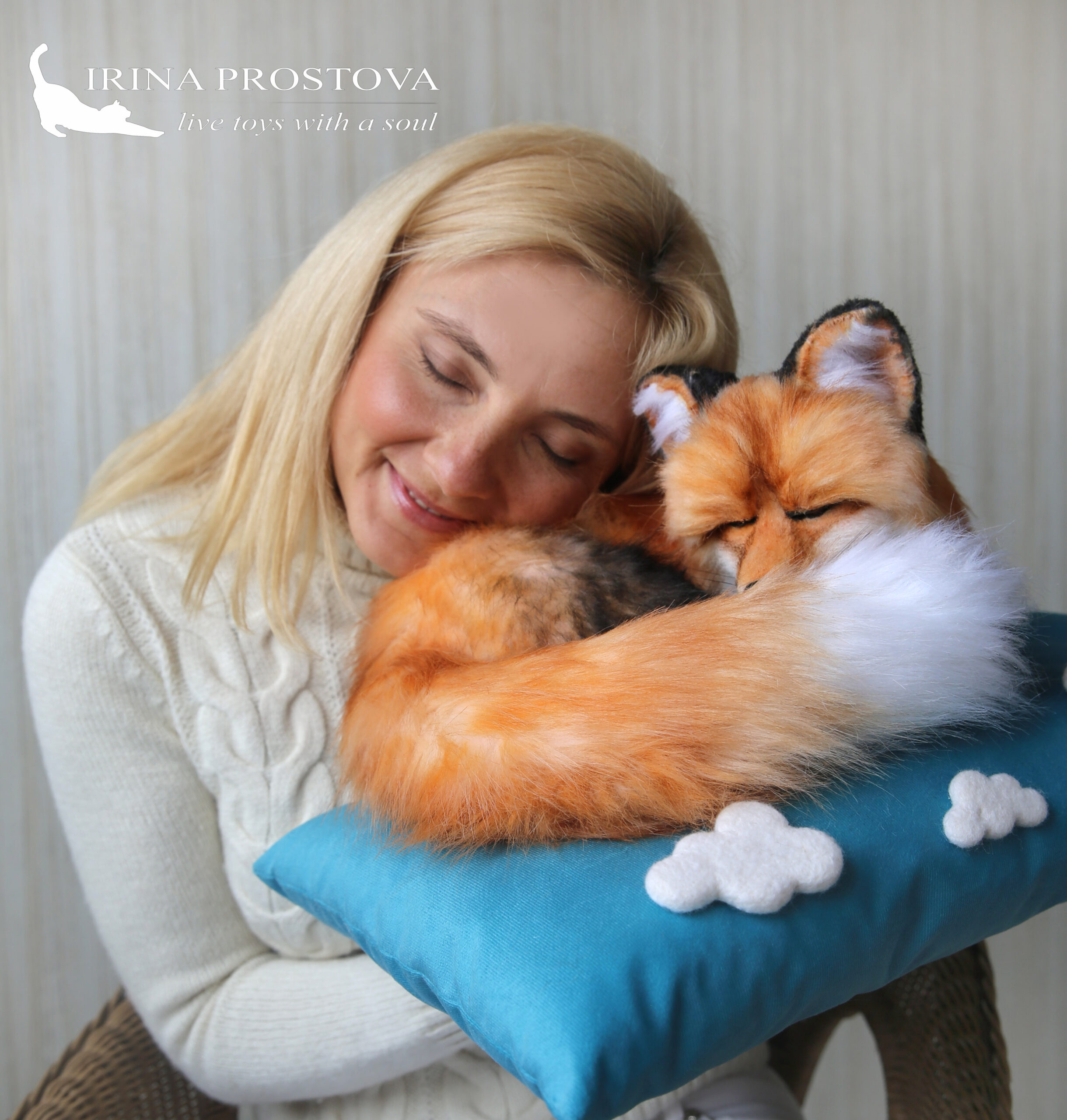 Fox , realistic toy (for example, for order)31.5(80cm)+video - DailyDoll  Shop