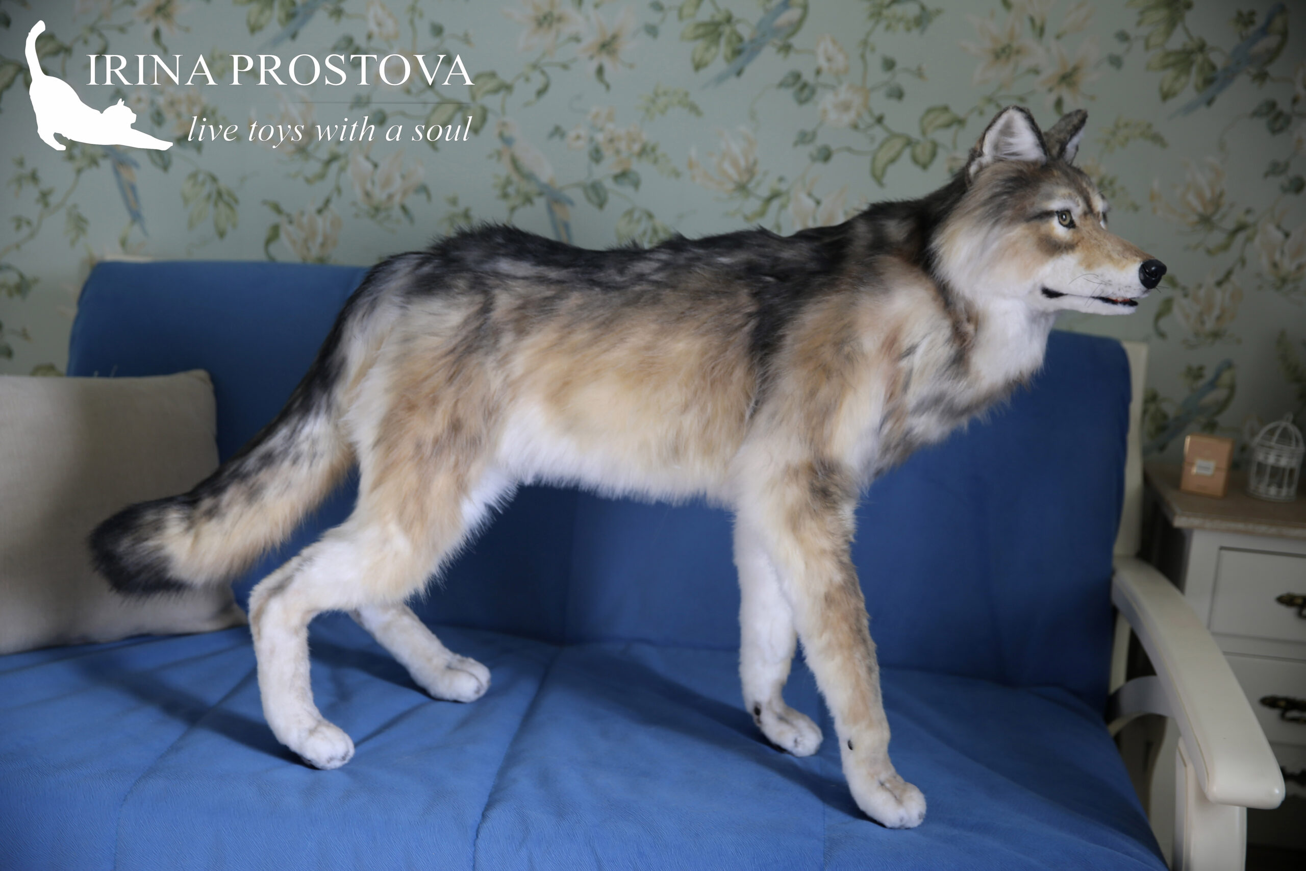 Blue Fox, realistic toy (for example, for order)31.5(80cm)+video -  DailyDoll Shop