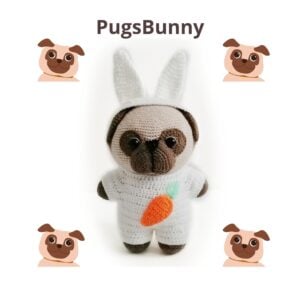 PugsBunny crochet pattern PDF in English