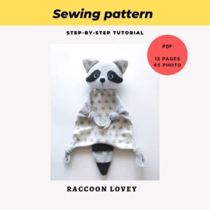 Raccoon sewing pattern