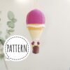 Easy crochet pattern Air Balloon with basket