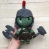 Plush crochet Hulk amigurumi toy, inspired by Marvel movies and comics, handmade pattern.