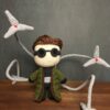 Plush crochet Doctor Octopus (Doc Ock) amigurumi toy, inspired by Marvel movies and comics, handmade pattern