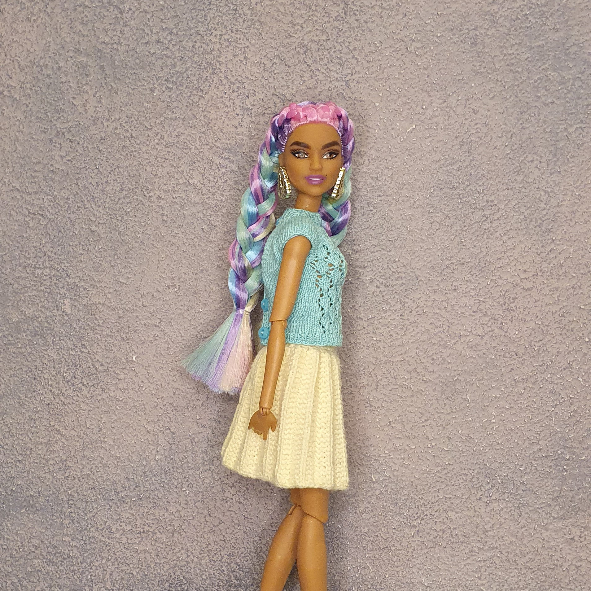 Knitting Pattern Jumper and skirt for Barbie Extra Minis - DailyDoll Shop