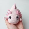 Amigurumi pattern crochet toy axolotl plush.