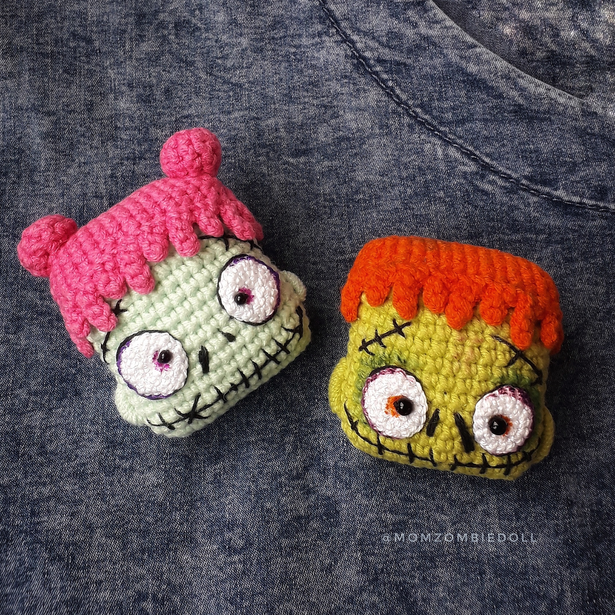 Zombie Face Crochet pattern amigurumi monster toy momzombiedoll 4 20210905 1401370 01 011