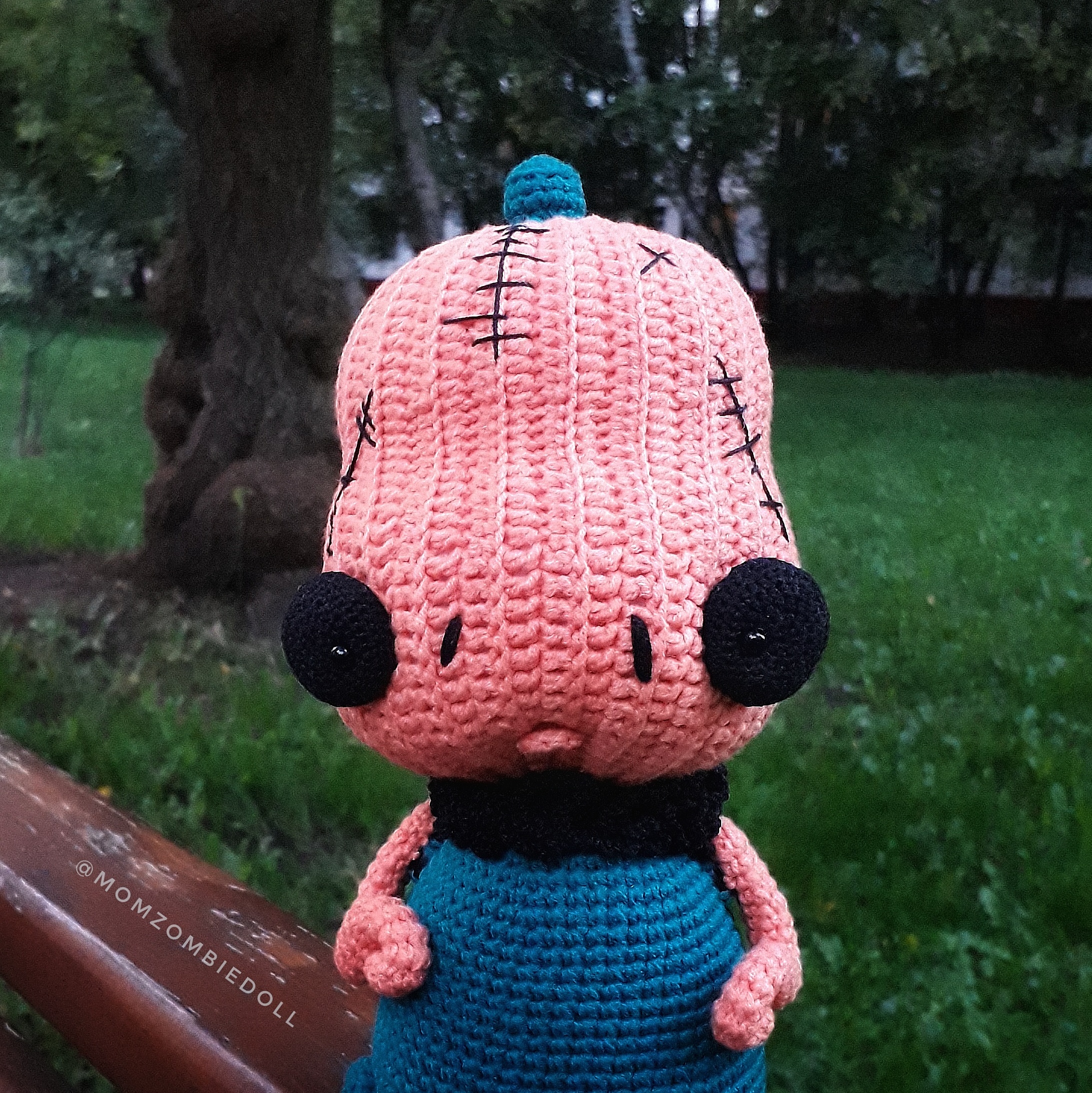 Mr. Pumpkin Crochet pattern amigurumi zombie toy momzombiedoll 3 pumpkin