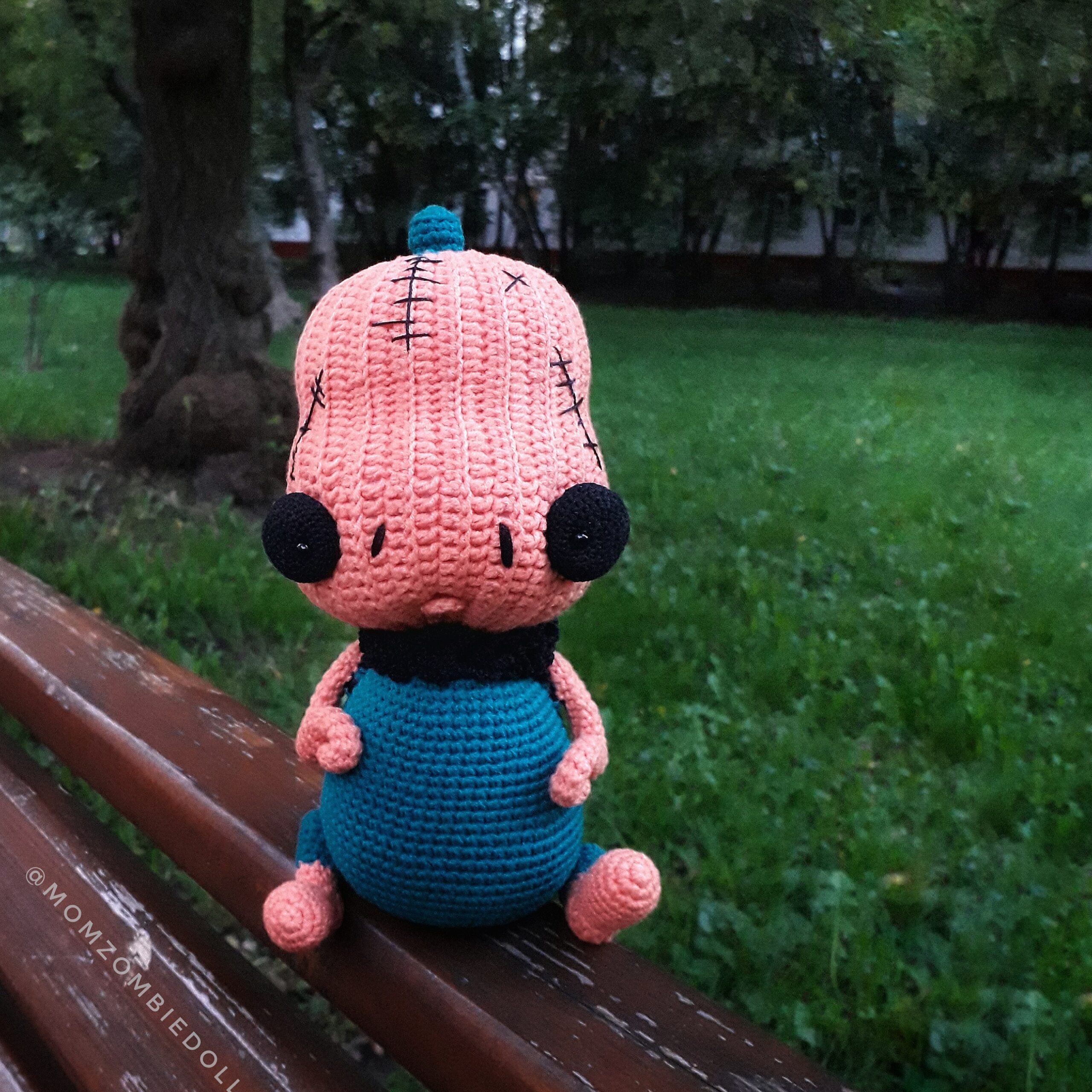 Mr. Pumpkin Crochet pattern amigurumi zombie toy momzombiedoll 2 pumpkin