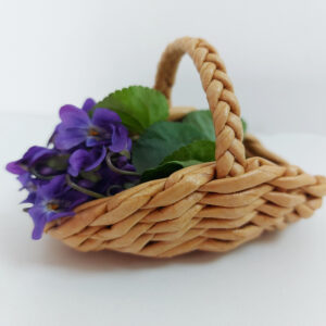 Small wicker basket flower girl