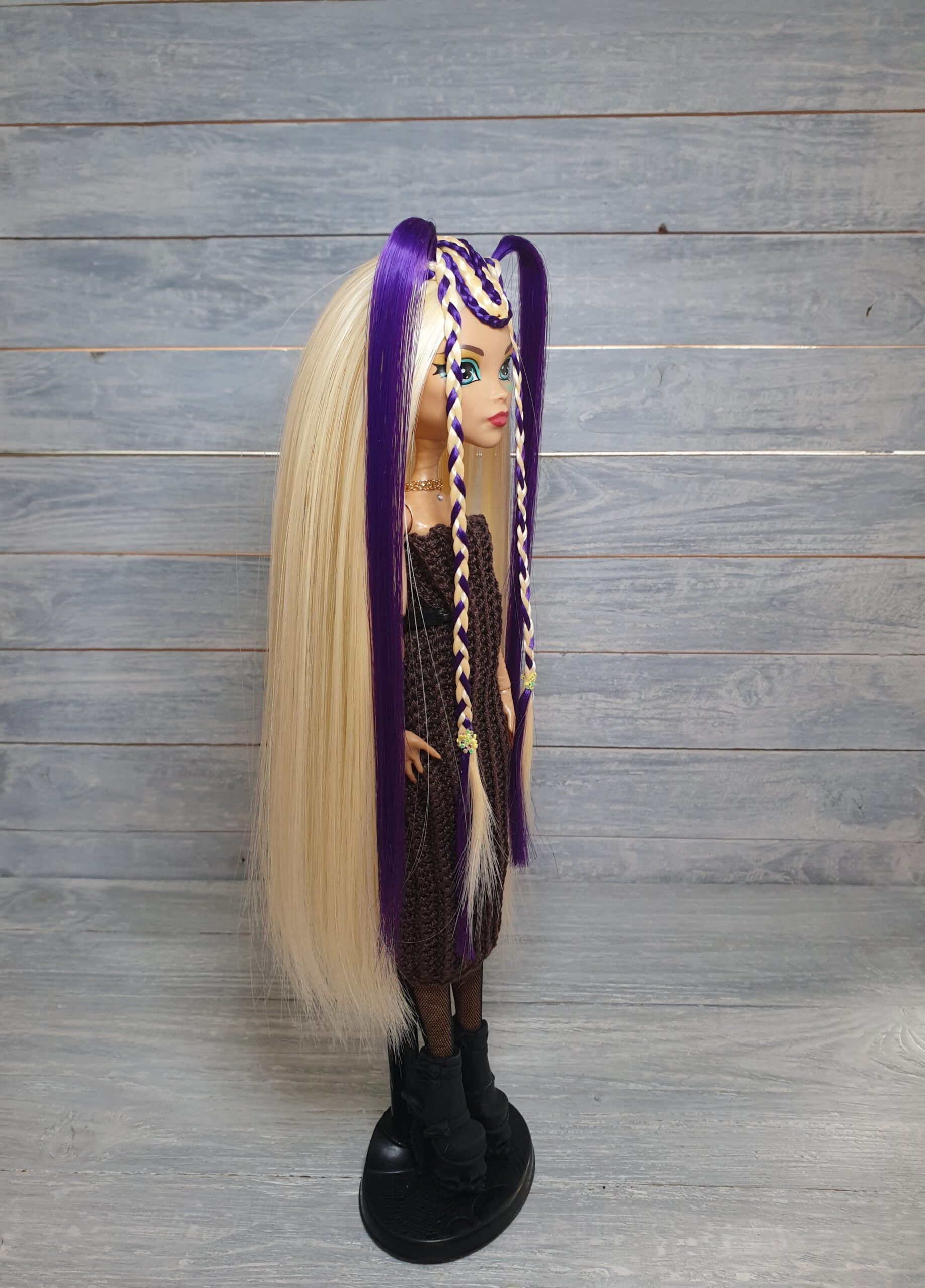 purple hair monster high doll