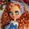 Blythe doll with eyes butterfly, Alpaca hair