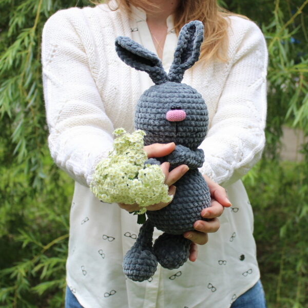 Easy PATTERN Crochet soft plush Bunny for baby toy. Amigurumi rabbit soft plush toy for kids PDF. Tutorial crochet toy animal pdf.