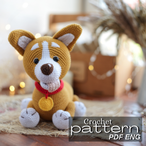 crochet pattern corgi dog verma toys patterns