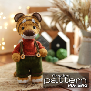 crochet pattern cute amigurumi tiger louis verma toys patterns