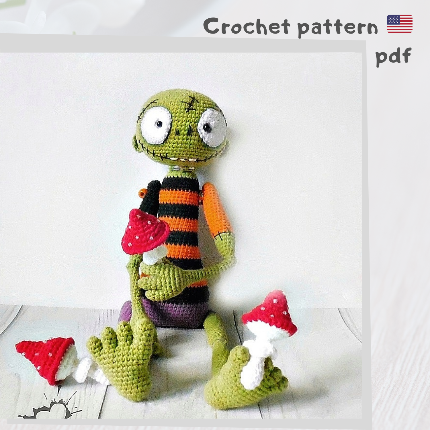 Zombie MITROFAN crochet pattern Zombie MITROFAN