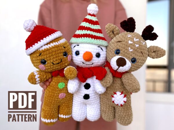 christmas bundle crochet pattern Fionadolls