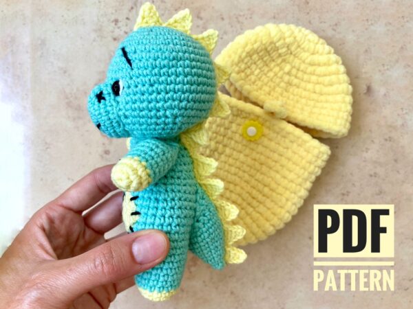 dino crochet pattern amigurumi Fionadolls