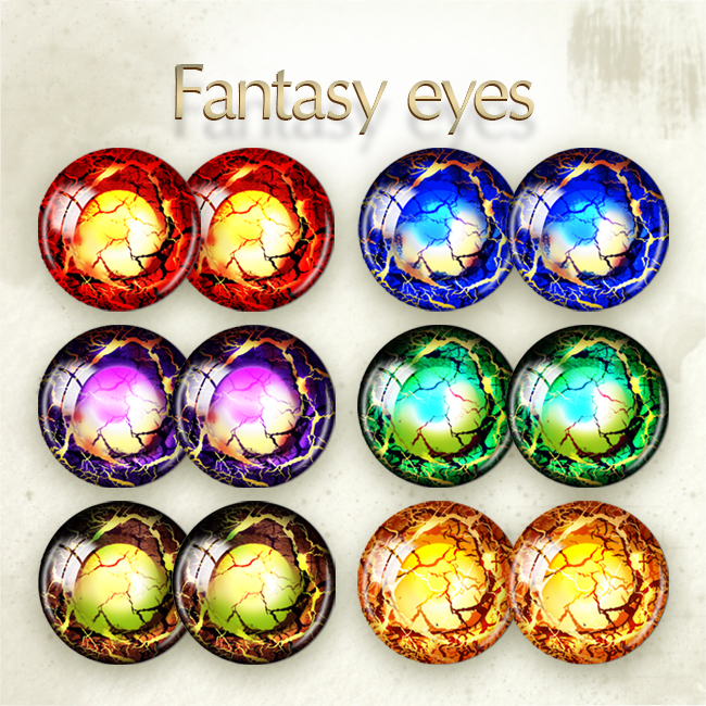 Craquelure monster eyes digital collage sheet from 12mm to 20 mm ...