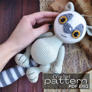 crochet pattern lemur animal verma toys patterns