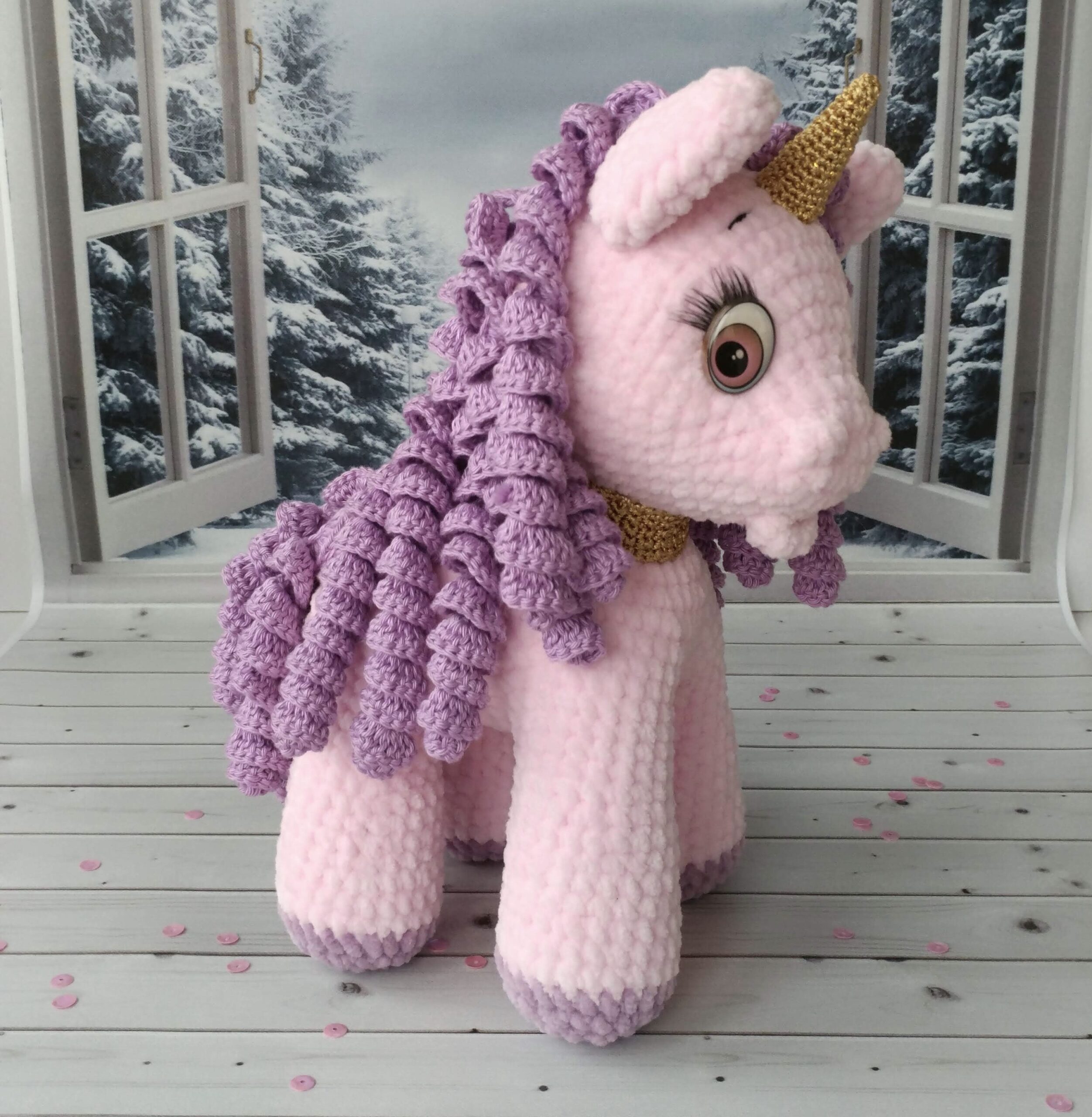 Crochet unicorn fashion sweater