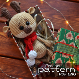 crochet pattern amigurumi christmas deer Bruno verma toys patterns