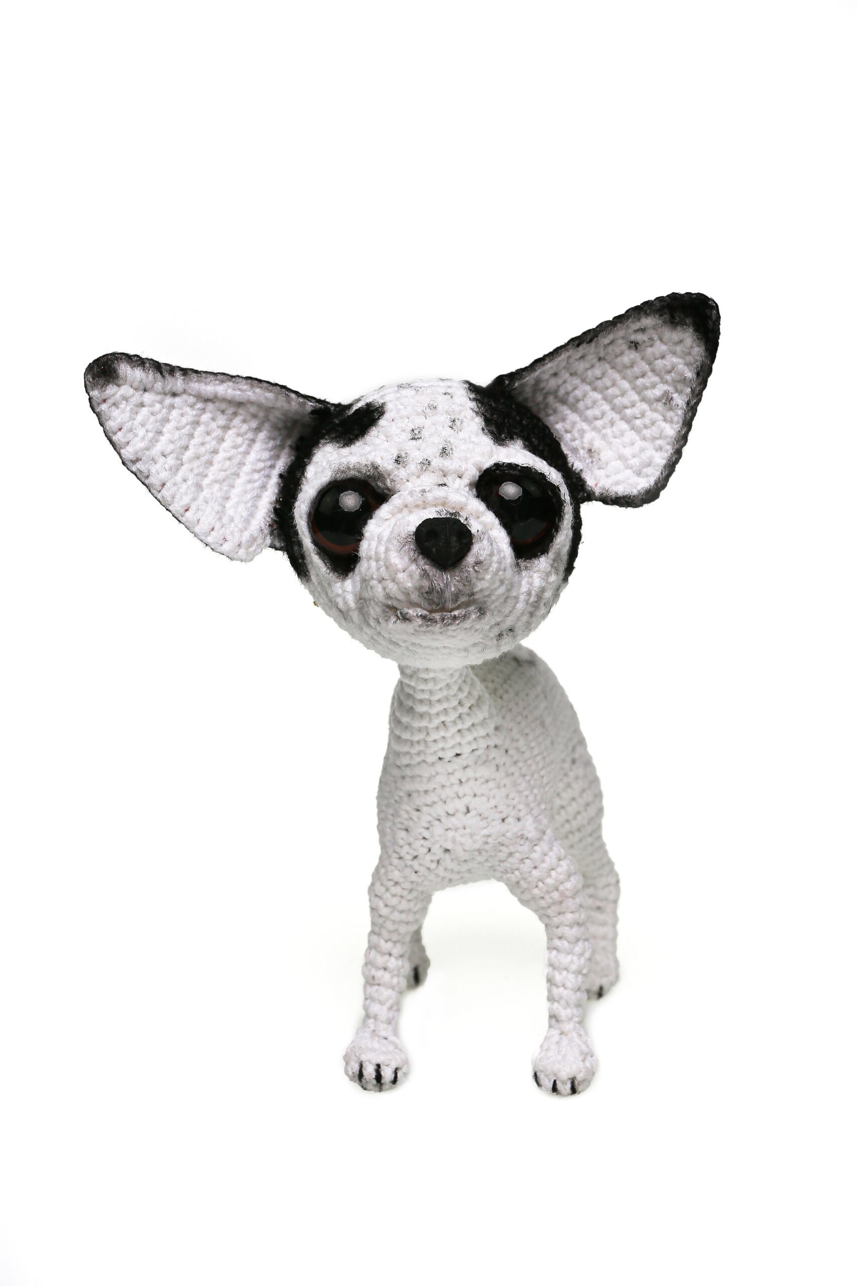 Realistic Chihuahua dog toy crochet 10 inches hign/