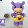 hippo crochet pattern amigurumi Fionadolls