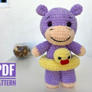 hippo crochet pattern amigurumi Fionadolls