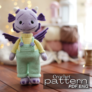 Crochet pattern dragon Charlie amigurumi verma toya patterns