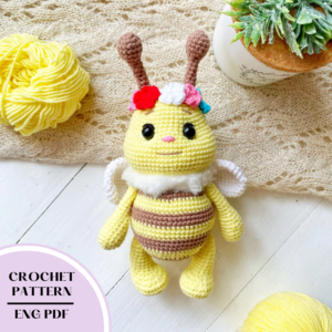 Crochet Bumblebee pattern. Amigurumi Bee toy pattern PDF