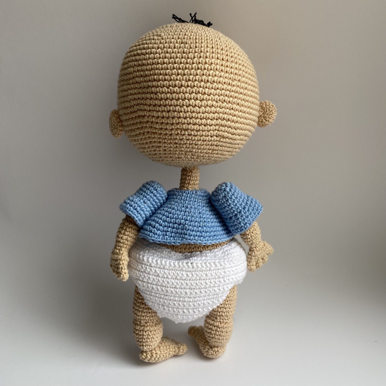 Amigurumi Tommy - 30cm sold Length - Crochet Organic Toy - Healthy Toy - Knitted Toy Doll