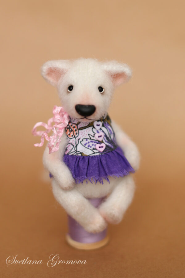 Bull Terrier crochet toy