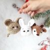 Crochet Christmas tree balls pattern Set of 3