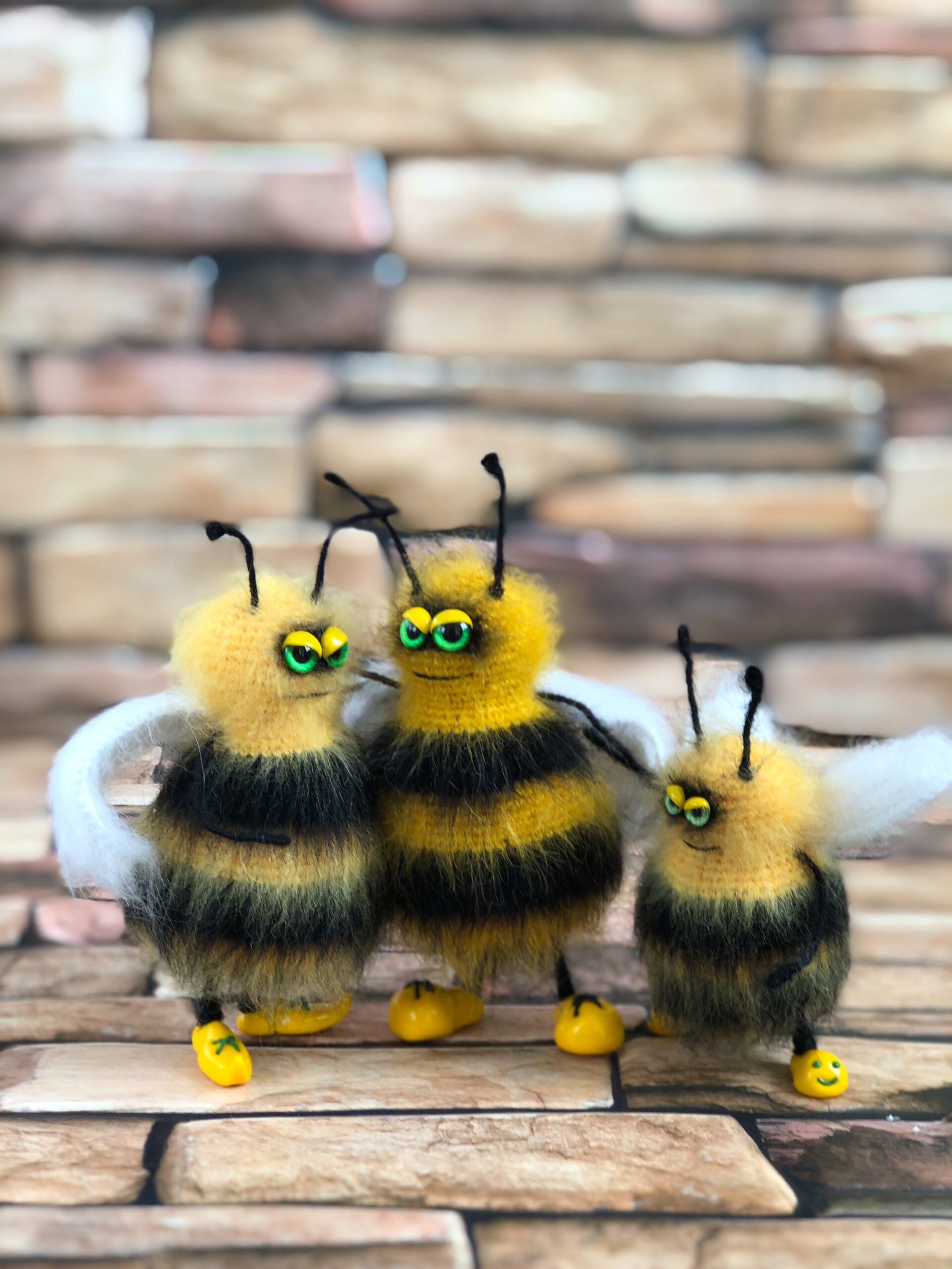 Bee Stuffed Animal Bumble Bee Toy Queen Bee Baby Gift Crochet Bee